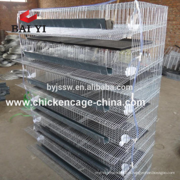 BAIYI Fábrica Hot Sale Wire Mesh Quail Cells Com Waterer Automatic